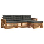vidaXL Ensemble de canapés d'extérieur Naturel et Anthracite