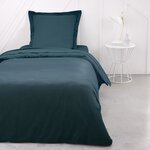 Drap housse - 90 x 190 cm uni - Paon