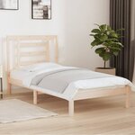 vidaXL Cadre de lit Bois de pin massif 90x200 cm