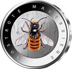Pièce de monnaie en Cupronickel 5 Euro g 9 68 Millésime 2023 Wonderful world of insects RED MASON BEE