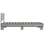vidaXL Cadre de lit sans matelas sonoma gris 100x200 cm