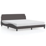 vidaXL Cadre de lit Dover gris 180x200 cm similicuir
