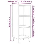 vidaXL Buffet sonoma gris 34 5x32 5x90 cm bois d'ingénierie