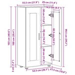 vidaXL Buffet FLORIN Chêne fumé 55 5 x 29 x 103 cm Bois d'ingénierie