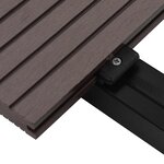 vidaXL Planche de terrasse 78 Pièces Marron foncé WPC