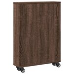vidaXL Chariot de rangement étroit chêne marron bois d'ingénierie