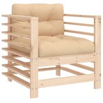 vidaXL Chaises de jardin avec coussins lot de 2 bois de pin massif