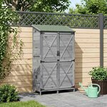 vidaXL Abri de jardin Gris 106 x 56 x 176 5 cm Bois d'ingénierie
