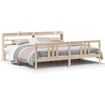 vidaXL Cadre de lit avec tête de lit sans matelas 200x200 cm
