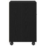 vidaXL Cabinet latéral sur roulettes Chêne noir 33 x 38 x 60 cm