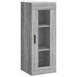 vidaXL Buffet haut Sonoma gris 34 5x34x180 cm Bois d'ingénierie
