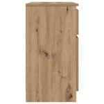 vidaXL Buffet avec tiroir chêne artisanal 71x35x65 cm bois ingénierie