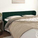 vidaXL Tête de lit avec oreilles Vert foncé 183x23x78/88 cm Velours