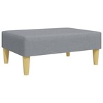 vidaXL Canapé-lit à 2 places avec repose-pied gris clair tissu