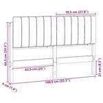 vidaXL Tête de lit capitonnée Marron et gris clair 135 cm Pin massif
