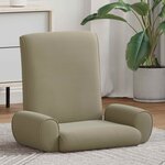 vidaXL Fauteuil de sol ajustable Kaki Velours grainé