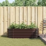 Jardinère Élevée vidaXL Marron 160x80x44 cm Acier Galvanisé