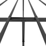 vidaXL Cadre de lit métal avec tête de lit/pied de lit noir 135x190 cm