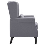 vidaXL Fauteuil gris foncé tissu