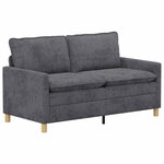 vidaXL Ensemble de Canapés 2 Pièces Gris foncé Polyester