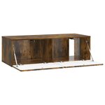 vidaXL Meuble TV mural 98 x 41 x 30 cm Chêne fumé Bois d'ingénierie