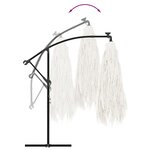 vidaXL Parasol de jardin avec mât en acier blanc 269x269x235 cm