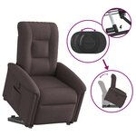 vidaXL Fauteuil inclinable électrique marron foncé tissu