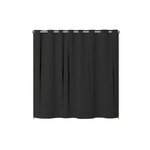 EKIPA Dressing avec rideau - Décor chene jackson et noir - L 198 x P 48 x H 203 cm - COMO