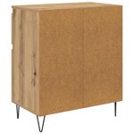 vidaXL Buffet Chêne artisanal 60 x 35 x 70 cm Bois d'ingénierie et fer