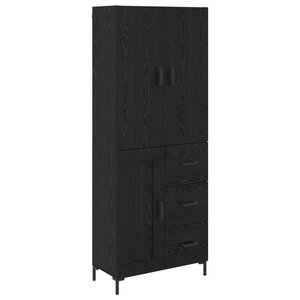 vidaXL Haut Armoire Chêne noir 69 5 x 34 x 180 cm Bois d'ingénierie