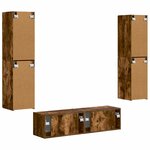 vidaXL Ensemble meuble TV 6 Pièces Chêne fumé Bois d'ingénierie