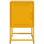 vidaXL Table de chevet jaune moutarde 36x39x60 5 cm acier