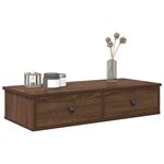 vidaXL Étagère murale avec tiroirs chêne marron bois d'ingénierie