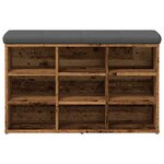 vidaXL Banc à chaussures vieux bois 82x32x50 cm bois d'ingénierie