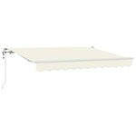 vidaXL Auvent Rétractable Crème 300 x 200 cm tissu
