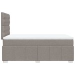 vidaXL Sommier à lattes de lit avec matelas taupe 120x190 cm tissu