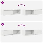 vidaXL Meubles TV 2 Pièces blanc 100x31x25 5 cm bois d'ingénierie