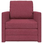 vidaXL Canapé-lit avec coussin Rouge bordeaux 74 x 77 x 81 cm tissu