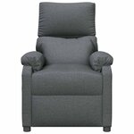 vidaXL Fauteuil de massage Gris foncé Tissu