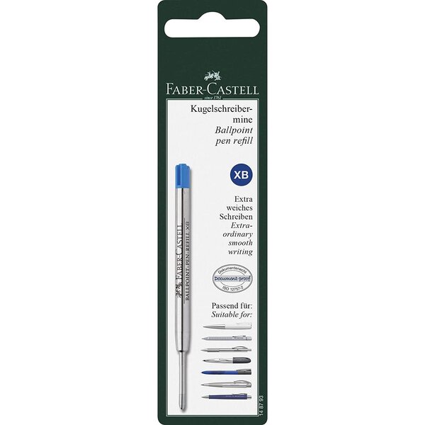 Recharge Stylo Bille Pointe XB large Bleu x 5 FABER-CASTELL
