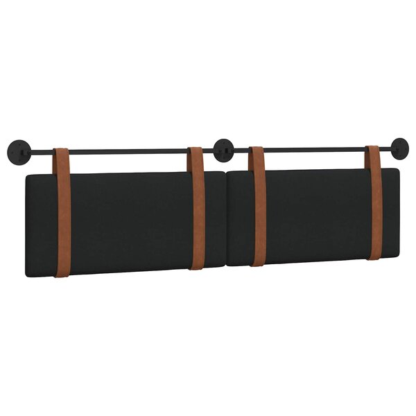 vidaXL Tête de lit suspendue Noir PU antique