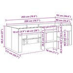 vidaXL Cadre de Lit Élevé pour Enfants 2 Pièces Blanc 90 x 200 cm