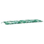 vidaXL Coussins de banc de jardin lot de 2 motif de feuilles