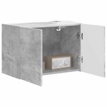 vidaXL Meuble TV mural Gris béton 59 5 x 31 x 40 cm Bois d'ingénierie