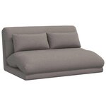 vidaXL Fauteuil de sol ajustable Taupe Tissu