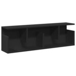 vidaXL Armoire murale 100x20x30 cm noir bois d'ingénierie