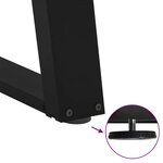 vidaXL Pieds de table à manger en U 2 pièces Noir 80 x (72-73) cm Acier