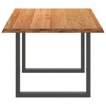 vidaXL Table à manger marron clair bois de chêne massif rectangulaire