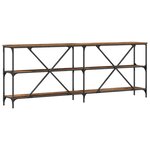 Table Console vidaXL Bois Ancien 200x30x75 cm Bois Aggloméré et Acier