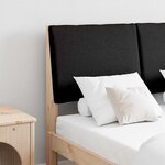 vidaXL Tête de lit capitonnée Noir 120 cm Pin massif